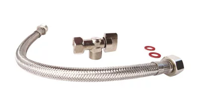 Kit de raccordement WC avec un robinet de WC, un flexible, 2 joints