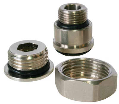 Kit de transformation 15x21-12x17 mm pour robinet de radiateur "Radpat"