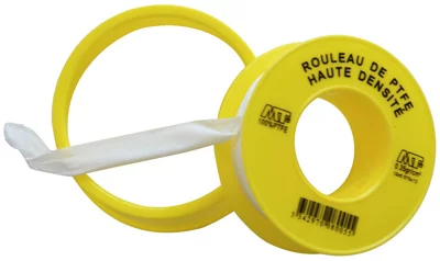 Lot de 3 rubans de téflon L.12 m, l. 12 mm, Ep. 0.075 mm