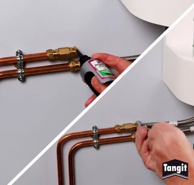 Résine d'étanchéité Tangit Racorétanch métal plus, accordéon de 50 ml