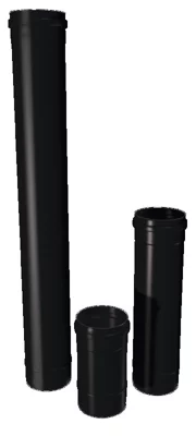 Tuyau émaillé noir Ø 80 mm L. 0,5 m Ép. 1,2 mm