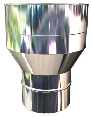 Réduction conique en inox 304 femelle 125 / mâle 80