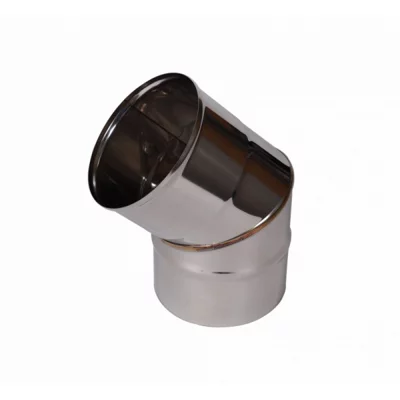 Coude simple en Inox brillant - Ø 180 mm 45 °