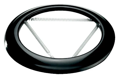 Rosace émaillée noir - Diamètre : 150 mm