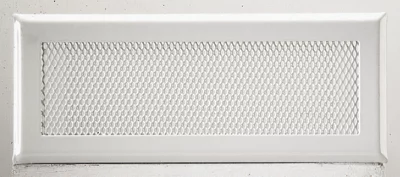 Grille d'aération blanche avec cadre - 8 x 20 cm