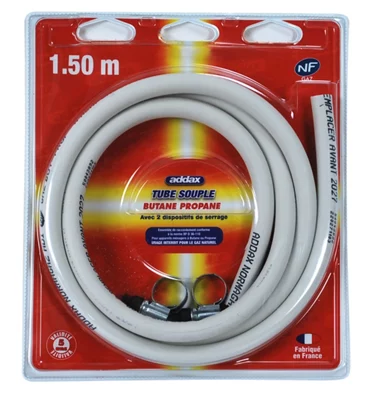 Tuyau de gaz validité 5 ans L. 1,5 m