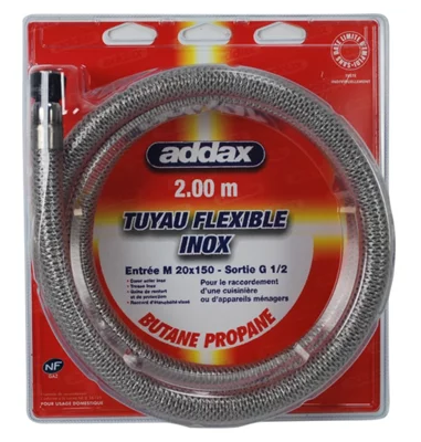 Tuyau de gaz butane propane sans date de remplacement L. 2 m