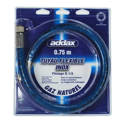Tuyau de gaz sans date de remplacement L. 75 cm