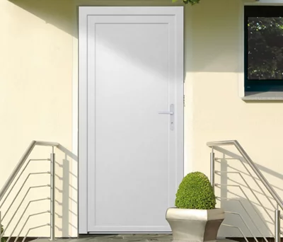 Bloc-porte de service PVC poussant gauche - H. 205 x L. 80 cm