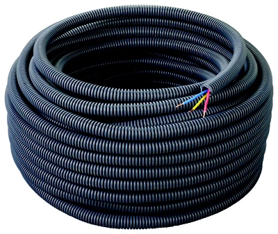 Gaine icta préfilée gris L. 50 m Ø 20 mm