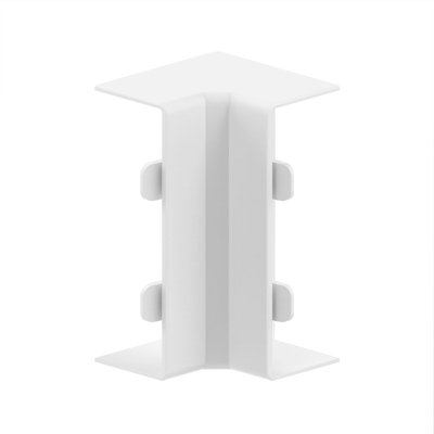 Lot de 4 angles intérieurs blancs pour moulure 15x50 mm