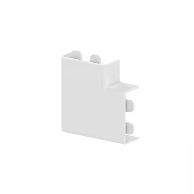 Lot de 4 angles plats blancs pour moulures 10 x 22 mm