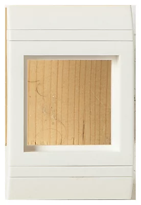 Adaptateur d'appareillage blanc 45 x45 (Mosaic) sur moulure 40x90 mm