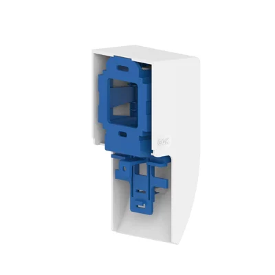 Adaptateur d'appareillage 45 x 45 mm blanc pour plinthe 20 x 70 mm