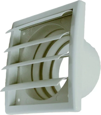 Grille PVC à clapet blanc - 155 x 155 mm