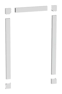 Ensemble moulures tour de portes adhésives blanche 10x22 mm
