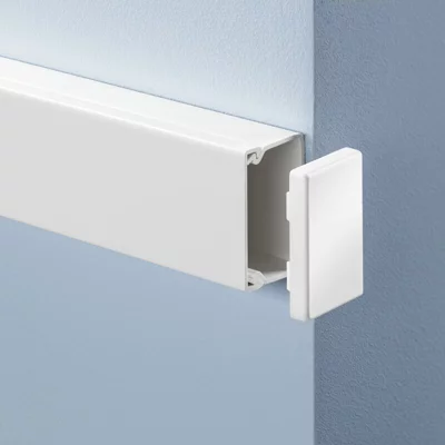 Lot de 4 embouts de finition blancs - 25 x 40 mm