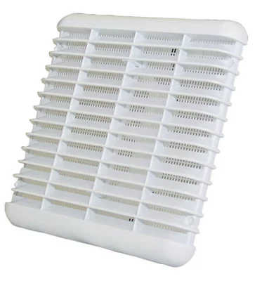 Grille antichoc en PVC blanche à clipser - 190 x 190 mm