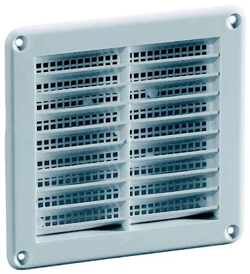 Grille en PVC blanche encastrable - 125 x 125 mm