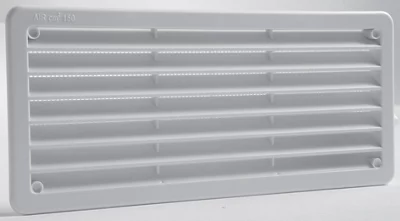 Grille PVC encastrable rectangulaire blanc - 270 x 120 mm