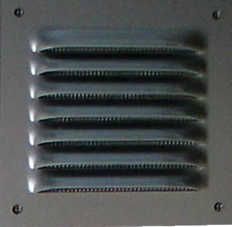 Grille à persiennes carrée aluminium - 100 x 100 mm