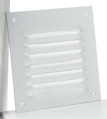 Grille métal carrée alu blanc - 100 x 100 mm