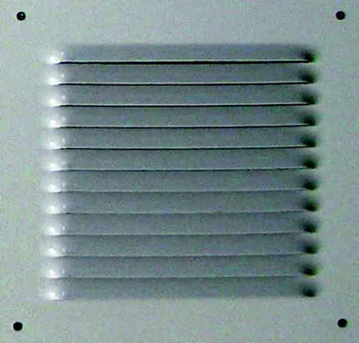 Grille en aluminium carrée blanche 165 X 165 mm