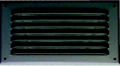Grille à persiennes en alu anodisé - 190 x 100 mm