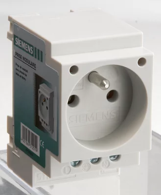 Prise modulaire 2P+T 16 A, pour tableau électrique avec obturateur