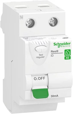 Interrupteur différentiel, 30 mA 40A type AC automatique (embrochable)