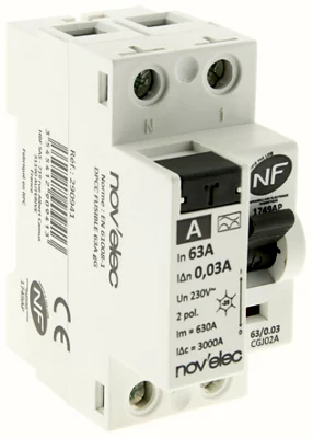 Interrupteur différentiel 30 mA 63A type A