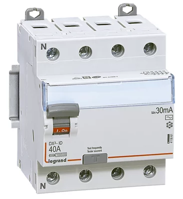 Interrupteur différentiel tétrapolaire 30 mA 40A type AC
