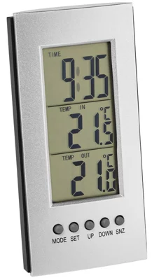 Thermomètre électronique intérieur/extérieur - horloge