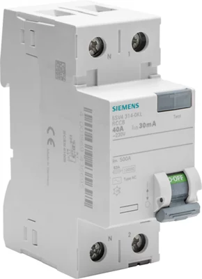 Interrupteur différentiel 30 mA 40A type AC.