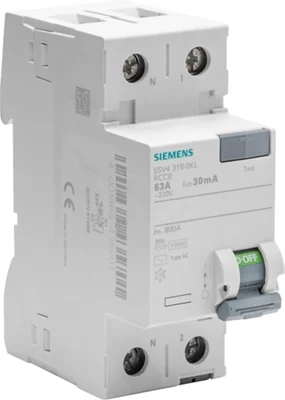Interrupteur différentiel 30 mA 63A type AC.