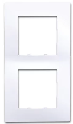 Plaque double "Delta Viva" blanc