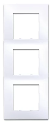 Plaque triple horizontale/verticale "Delta Viva" blanc
