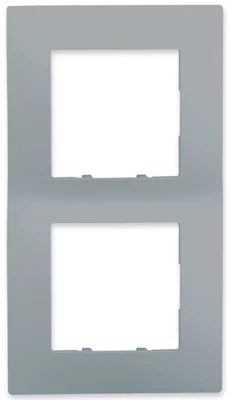 Plaque double horizontale/verticale Silver "Delta Viva"