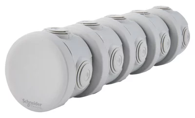 Lot de 5 boîtes de dérivation rondes Ø 60 mm
