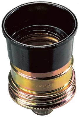 Douille acier/laiton E27 simple bague