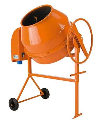 Bétonnière électrique avec 2 roulettes 125 L