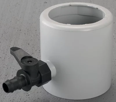 Récupérateur d'eaux pluviales à clapet en PVC Ø 80 mm gris