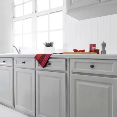 Peinture de rénovation meubles cuisine acrylique satin tendre gris 2 L