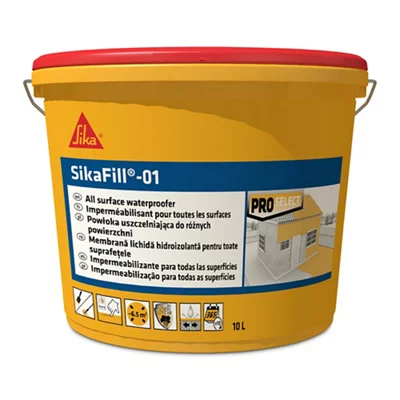 Imperméabilisant toutes surfaces "Sikafill 01" rouge 10 L