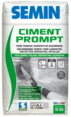 Ciment prompt pour travaux courants - sac de 10 kg