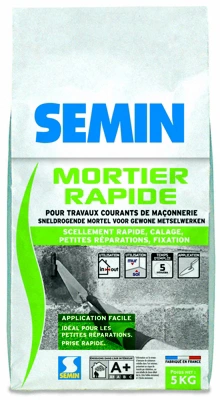 Mortier rapide pour travaux maçonnerie - sac de 5 kg