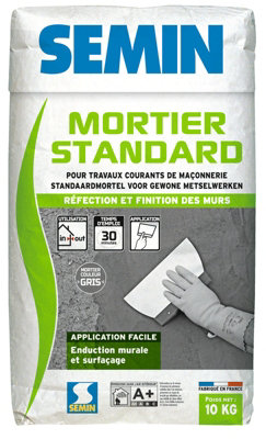 Mortier standard pour travaux courants de maçonnerie - sac de 10 kg