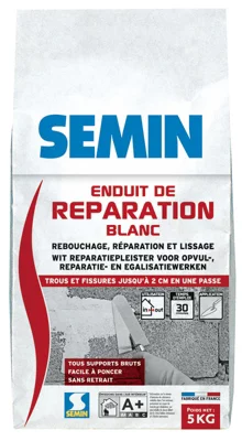 Enduit de réparation blanc - sac de 5 kg