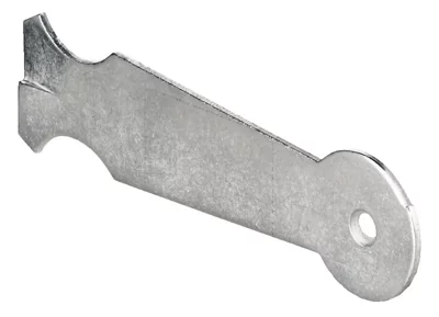 Patte à scellement avec tête ronde en acier zingué - Blanc - L. 120 mm