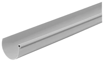 Profilé de gouttière de 25 en PVC, L. 2 m gris